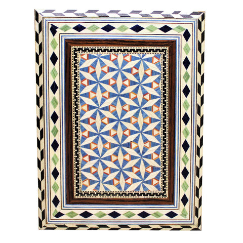 Rectangular jewelry box blue mosaic (20cm)