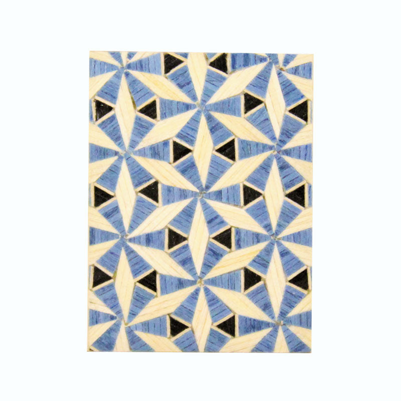 Caja para cerillas taracea mosaico azul