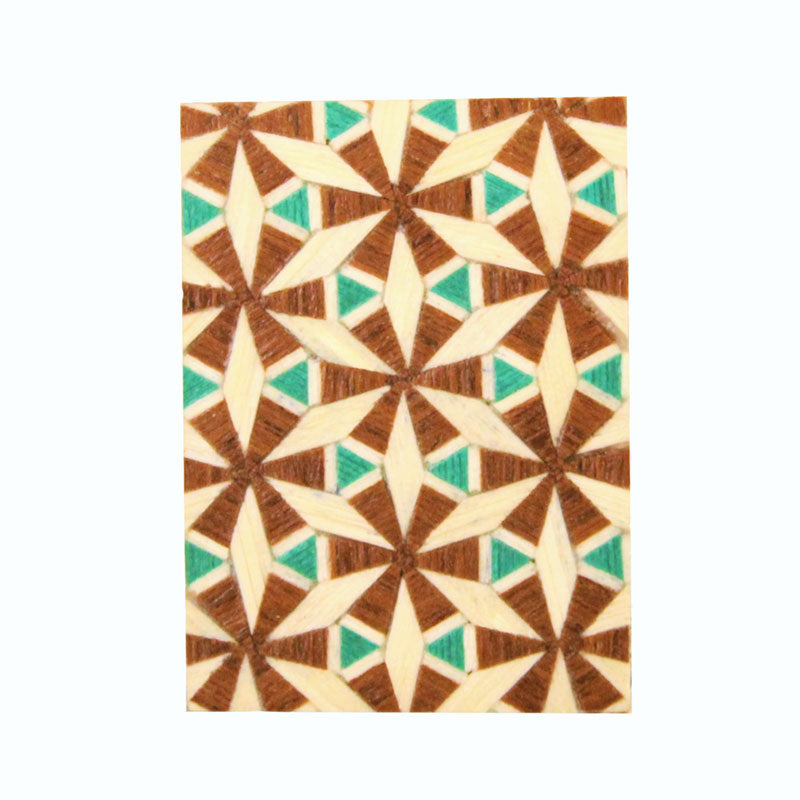 Caja para cerillas taracea mosaico marrón