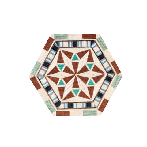 Brown hexagon fridge magnet