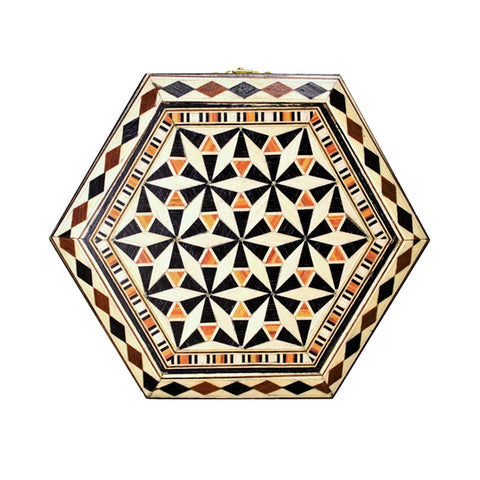 Hexagonal jewelry box 12x12 black